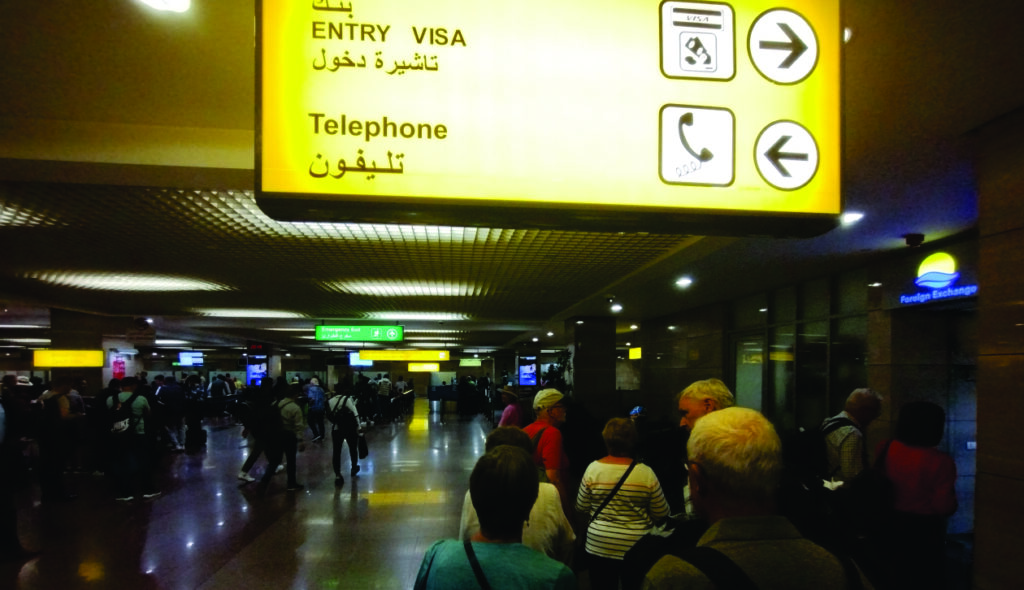 Aeropuerto de Cairo. Trámite de visa de entrada para extranjeros